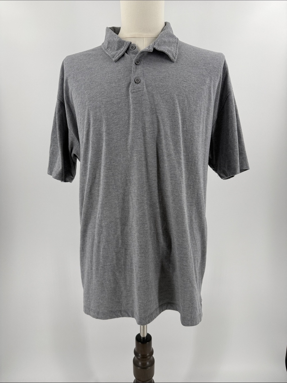 Men's Grey Short-Sleeve Polo Shirt